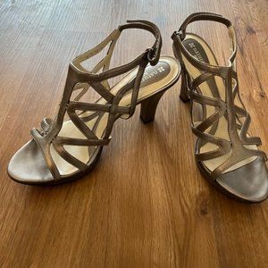Naturalizer Shoes Heels Sandals Brown Womens Size 10 M Strappy Caged